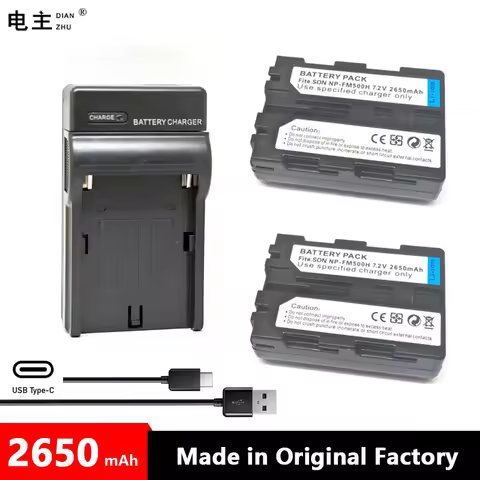 NP-FM500H NP FM500H Battery Charger For SONY R1 Alpha SLT A57 A58 A65 A77 A200 A300 A350 A99 A550 A5