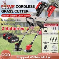 【J】Grass cutter498VF/698VF/998VF Rechargeable Cordless Lawn Mower Mower Lawn Trimmer Portable mesin 