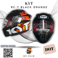 HELM KYT RC7 / SEVEN FULLFACE BLACK ORANGE ( MR HELM )