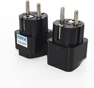 ALINNA 2 Pack Germany France Europe Travel Power Adapter, Universal AU UK US to EU Europe Plug AC 25