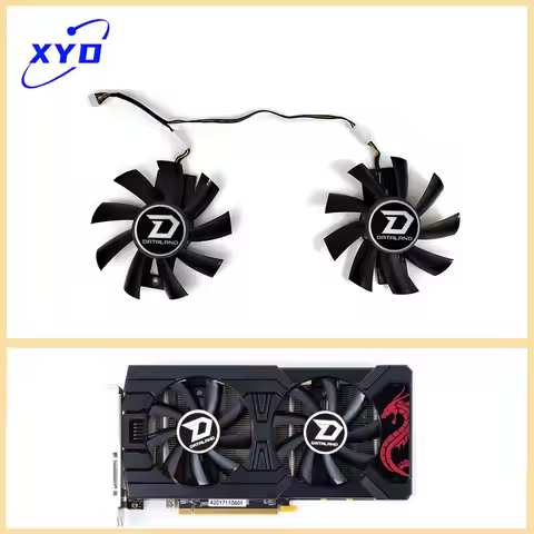 NEW 4Pin GA92S2U RX570 GPU VGA Cooler Graphics Fan For Radeon PowerColor Red Dragon RX 580 Dual Card