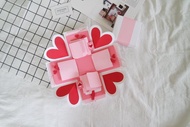 Sweet Home 禮物盒卡片－初戀粉色系 - 手工卡片/爆炸盒子/情人節