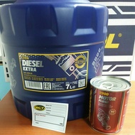 Mannol  Diesel Extra + (Free 1tin Engine Flush) =1Set *Offer*(7Liter) 100%  Original/10w-40 *Semi Synthetic* Engine Oil.