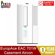 EuropAce EAC 701W Casement Aircon. 7,000 BTU. 1 Tick Energy Label. 6 Year Compressor Warranty.