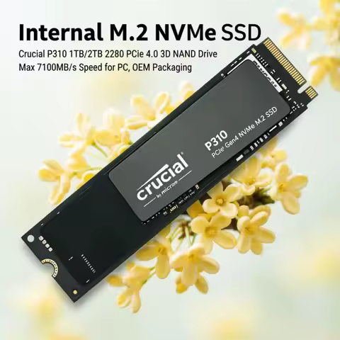 Crucial P310 2280 M.2 NVMe PCIe 4.0 SSD, 1TB/2TB, 3D NAND Internal Drive, Up to 7100MB/s, OEM Packag