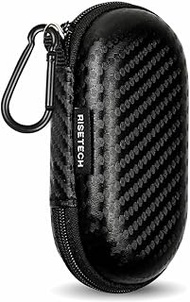 Earbud Case, RISETECH Earphone Carrying Case Holder EVA Headphone Storage Bag Small Zipper Pouch Com
