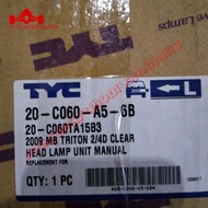 Head Lamp Mitsubishi Triton 2007 Clear TYC Original