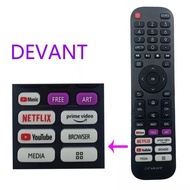 GG+For  Devant 50 inches UltraHD 4k smart tv 50UHD201 Devant Smart TV remote 32STV103 50QUHV04 55UHD