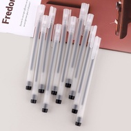 10ชิ้นฝ้าโปร่งใสที่เรียบง่ายปากกาเป็นกลางเครื่องเขียนสดใสขนาดเล็กปากกาสีน้ำปากกาด้ามไม้ปากกาหมึกซึม0.5มม.