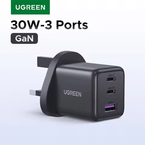 【UK Plug】UGREEN 45W 30W 20W GaN Charger PD 3.0 USB C Phone Charger For iPhone 17 16 15 Pro Samsung S