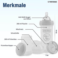 Twistshake feeding bottle 9oz/0ml 11oz/330ml