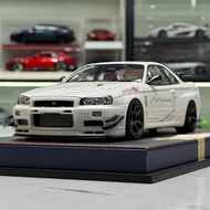 [Ready Stock] Makeup mu Resin Car Model 1: 18 Nissan Mine's Skyline GTR BNR34 2021 Retail Price 2880