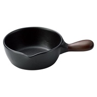 Versatile Mini Ajillo Pot - Bantou-yaki, 13cm Diameter, Bi-color Design, Oven & Direct Fire Safe, Mi