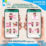 Jasa Sticker Whatsapp Telegram olshop Sticker Wa custom design branding sales logo toko akun bank re