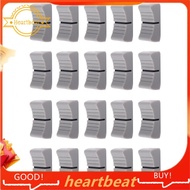 20Pcs 24mmx11mmx10mm Console Mixer Slider Fader Knobs Replacement for Potentiometer Gray Knob Black 