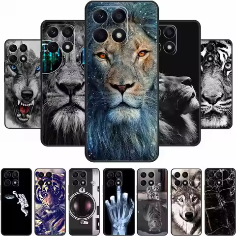 For Xiaomi 14T Pro Case 14 T Pro Phone Cover Lion Wolf Black Silicone Soft Back Cover Cases For Xiao