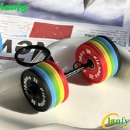 LANFY Mini Barbell Keychain, PVC Detachable Dumbbell Keychain, Unique Fitness Equipment Exquisite Ba