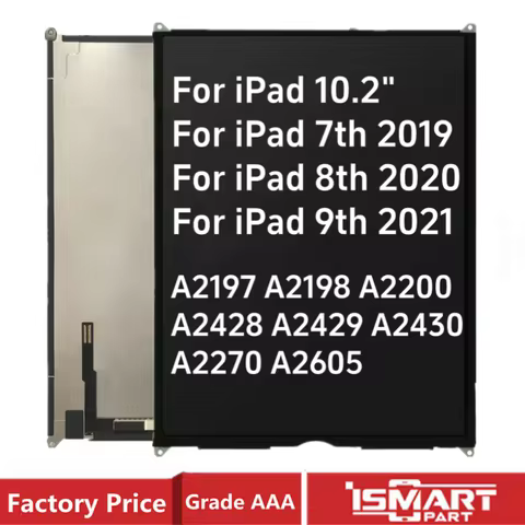 For iPad 7/ 8/ 9 10.2 LCD For iPad Pro 10.2" LCD Display Panel A2197 A2198 A2200 A2428 A2429 A2430 A