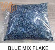 BLUE MIX COLOUR  / FLAKE COATING  /  0.5KG / Lapisan Epoxy Serpihan Warna Flake coating  / Epoxy Flake Coating System for Toilet &amp;  Kitchen Floor Tile etc