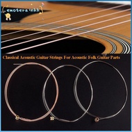EMOTEMY Classical Acoustic Guitar Strings, Stainless Steel Copper 3 Styles Folk Guitar Strings,  Bro