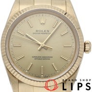 นาฬิกาข้อมือผู้ชาย Rolex Oyster Perpetual รุ่น 14238(T) K18YG สีแชมเปญ ขัดเงา รุ่นปี 1996 สภาพดีเยี่