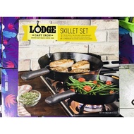 LODGE Cast Iron Pan Single Handle Deep Frying 10.25 Inch/26cm 12 Inch 30.4cm Cover