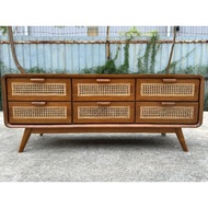 Kabinet Tv Kayu Jati Rotan/Cabinet Tv Kayu Jati Rotan