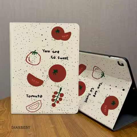 INS Style Delicious Tomato Polka Dots For iPad Pro 13 11 M5 M4 M3 M2 Air 3 2 1 11th A16 12.9'' 10 9 