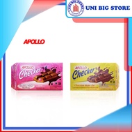 Apollo Checker Wafer Chocolate - Strawberry 18g x 24 pcs Biskuit