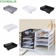 STAYREAL2R Stackable File Rack, Desktop Organizer File Organizer A4 File Storage Tray, Simple Papers