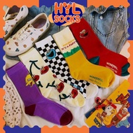 HYL 1 Pair of Korea Funny Elmo Cookie Monster Women Men Cute Cotton Long Socks