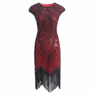 Tassel Sequin Dress Dress 1920s Retro Party Banquet Dress