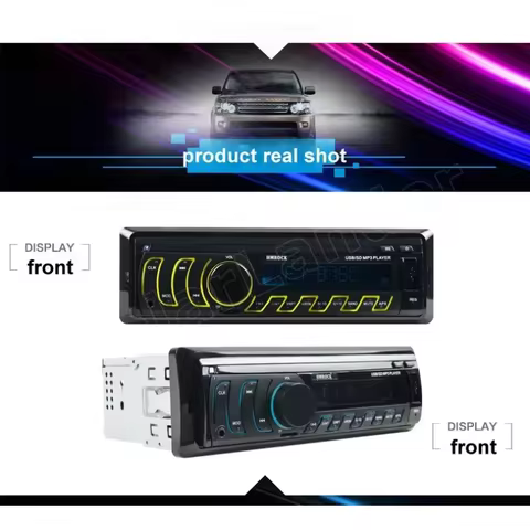 Universal Single DIN Car MP3 Player with FM Radio, USB/SD/AUX, 4×50W Output, LED Screen & Dustproof 