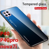 Huawei Gradient Glass Case P40 Phone P40Pro nova6se Protective nova7i p40lite Shock-Resistant