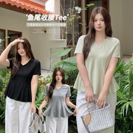 plus size t-shirt for women XL-4XL big size tshirt for lady fashion high waist t shirt top 24PS808