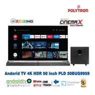 ==TERBARU== POLYTRON TV LED ANDROID 50Inch + Soundbar TV Android