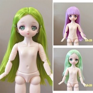New Hair Color 30cm Anime Face Dolls 1/6 BJD Doll or Doll Head Multi Joint Movable Doll Bjd Dolls, D