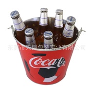 5-liter Zinc Iron Ice Bar Beer Barrel, Four-color Printing Bar KTV Ice Barrel, Metal Zinc Iron Buck