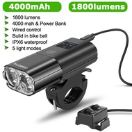 Newboler 10000 Lumens Bike Light Front 12800mAh USB Rechargeable Waterproof Bike Headlight 4P90 LED