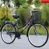 電動 半助力 自行車 腳踏車 成人24寸26寸自行車男式女式學生輕便車通勤淑女士公主單車復古車