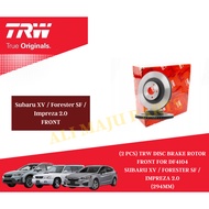 (2 pcs) TRW Disc Brake Rotor Subaru XV 2.0 4WD / Forester SF / Impreza 2.0 Front for DF8003
