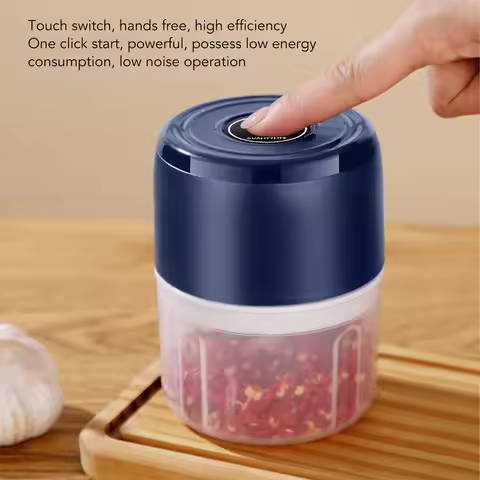 Electric Garlic Chopper Onion Mincer Portable Food Processor USB Charging for Vegetable Pepper Baby 