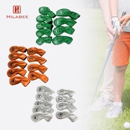 HILABEE 9Pcs Golf Iron Headcovers Golf Club Head Covers, PU Leather, Modern Protective Sleeves Iron 