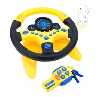 deAO Kids Steering Wheel for Backseat with Car Key Pretend Driving Simulated Driving Steering Wheel 