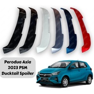 Perodua Axia 2023 Spoiler Ducktail Spoiler PSM Duck Tail Rear Spoiler Lip New Axia ABS With Paint 2023 2024