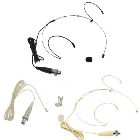 Omnidirectional Cardioid Lavalier Headset Microphone for MiPro ACT Series All Wireless BodyPack Syst