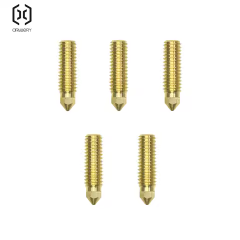 5PCS 0.2/0.4/0.6/0.8/1.0mm brass nozzles, suitable for artillery 3D printer Sidewind X3x4Plus/Pro se