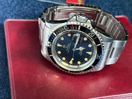 Tudor vintage 舊裝/膠面 200m ref:79090 Submariner 200m ,  black dial+bezel.  有行紙