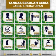 TANDAS SEKOLAH, Poster dan Label Keceriaan Tandas Sekolah #sqr