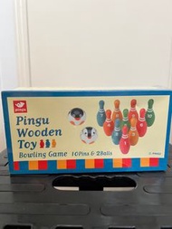Pingu 企鵝家族 wooden toy Bowling game
